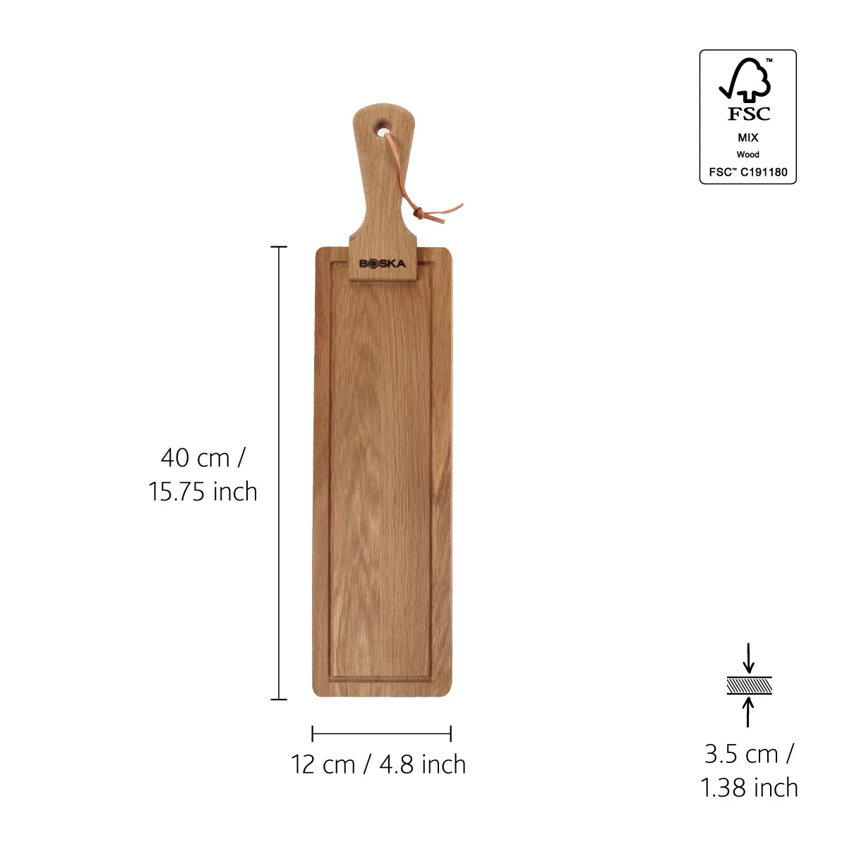 Ostahnífasett með Friends viðarbretti 40cm