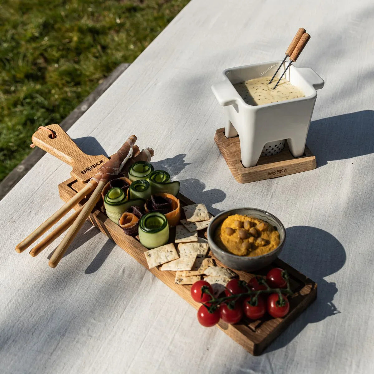 Ostahnífasett með Friends viðarbretti 40cm